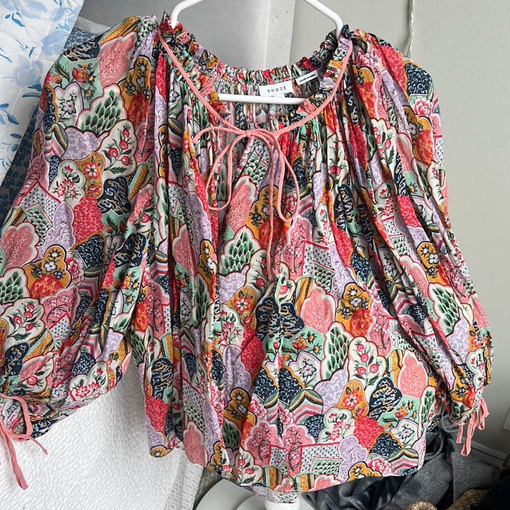 Rhode Patchwork Blouse Size Xs